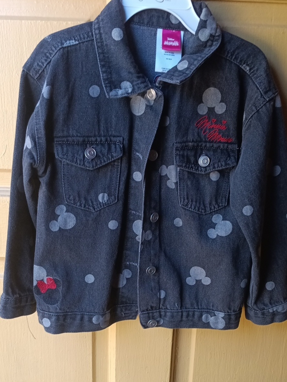 Disney Minnie Mouse Girls' Black Denim Jacket